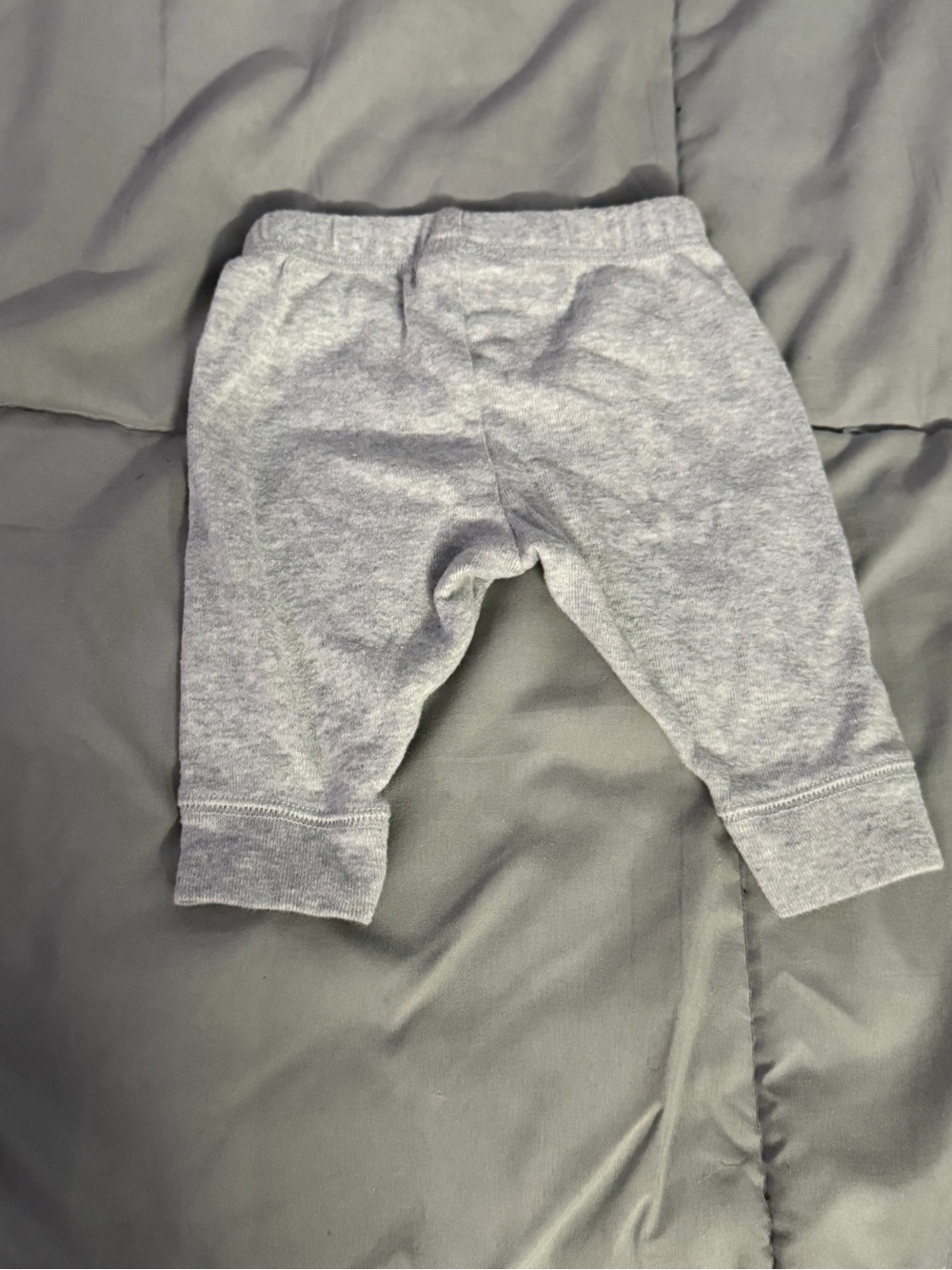 Lot of 2 Carter's Newborn Baby Pants Gray & Navy Pull-On Cotton Knit NB - Picture 7 of 9